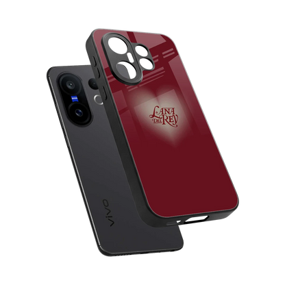 Lana Del Rey Red sleek vivo x200 fe cover with tempered glass back and TPU edges