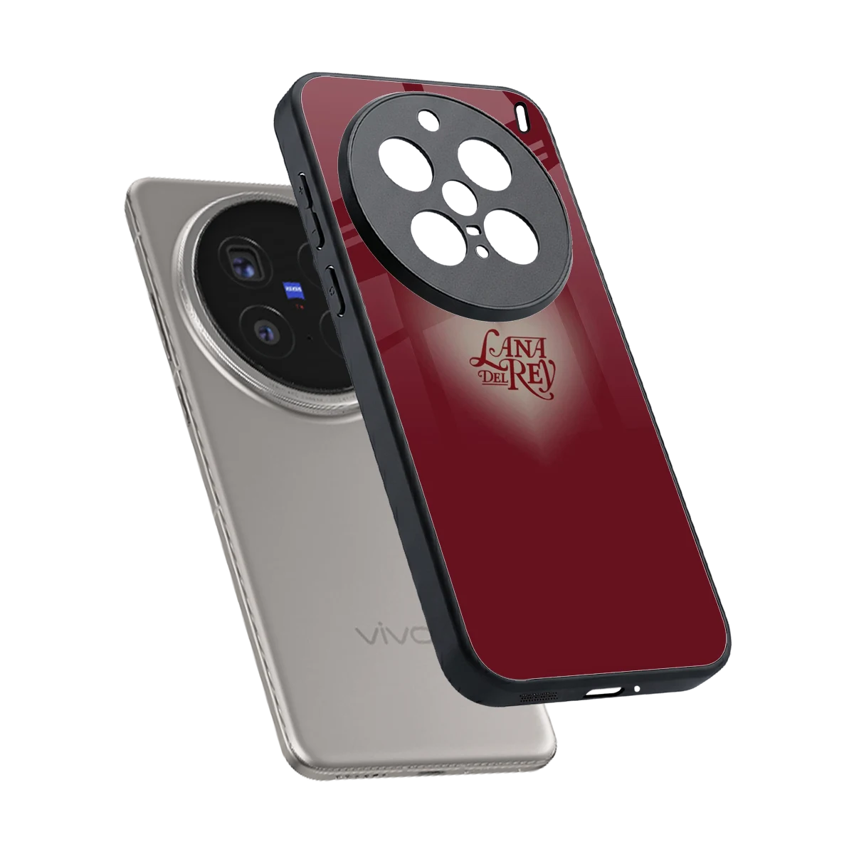 Lana Del Rey Red sleek vivo x200 pro cover with tempered glass back and TPU edges