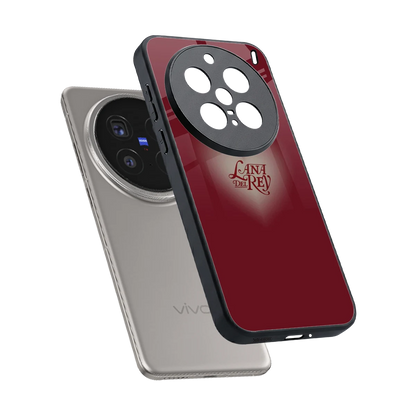 Lana Del Rey Red sleek vivo x200 pro cover with tempered glass back and TPU edges