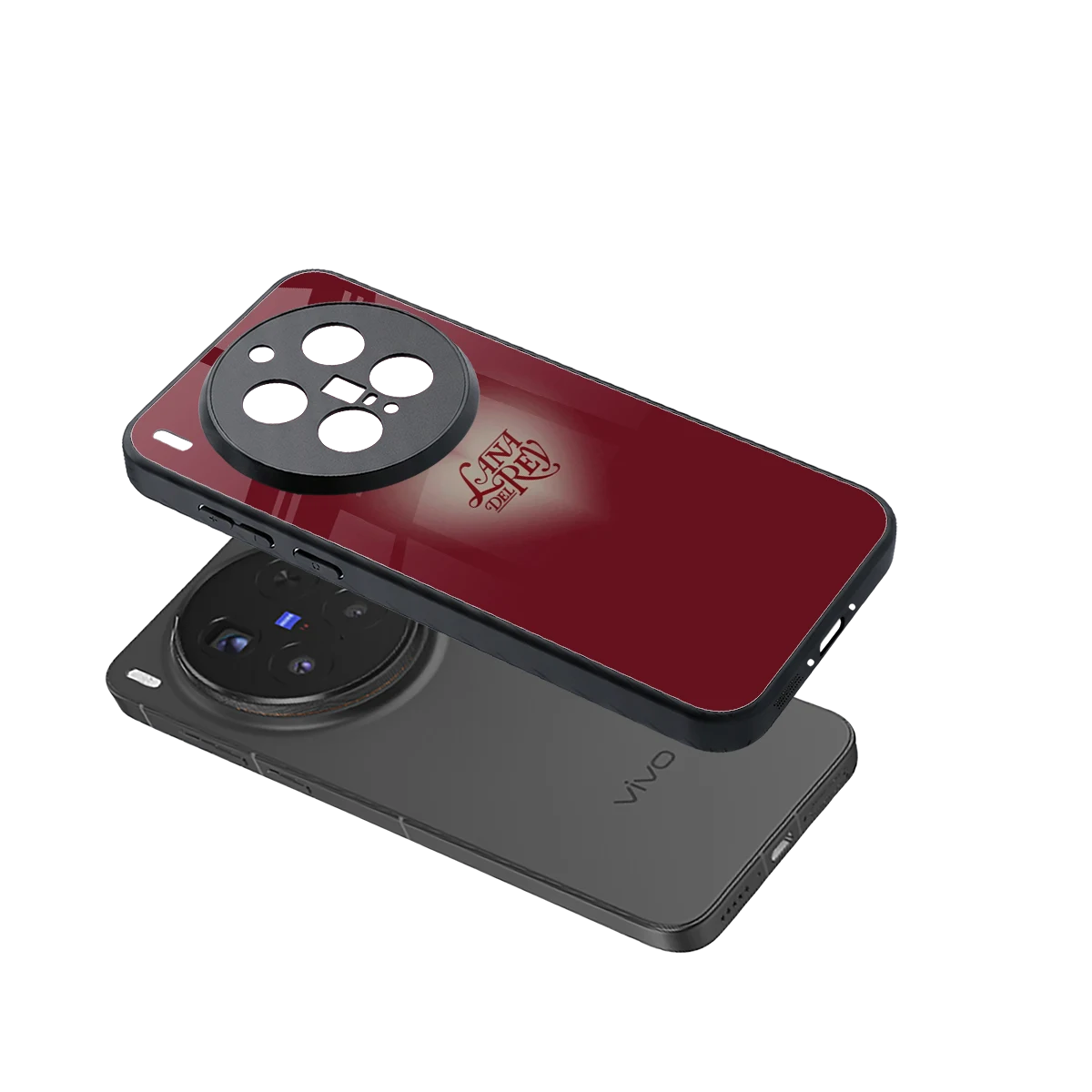 Lana Del Rey Red sleek vivo x300 pro cover with tempered glass back and TPU edges