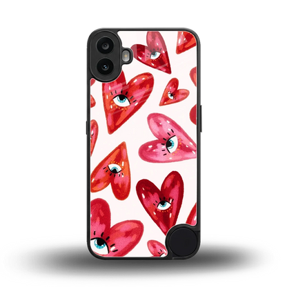 Lash Love back phone cover | glass case for cmf nothing phone 1