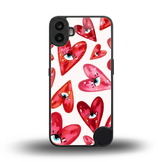 Lash Love back phone cover | glass case for cmf nothing phone 1