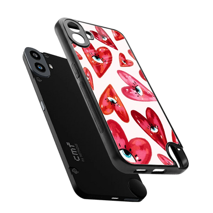 Lash Love sleek cmf nothing phone 1 cover with tempered glass back and TPU edges