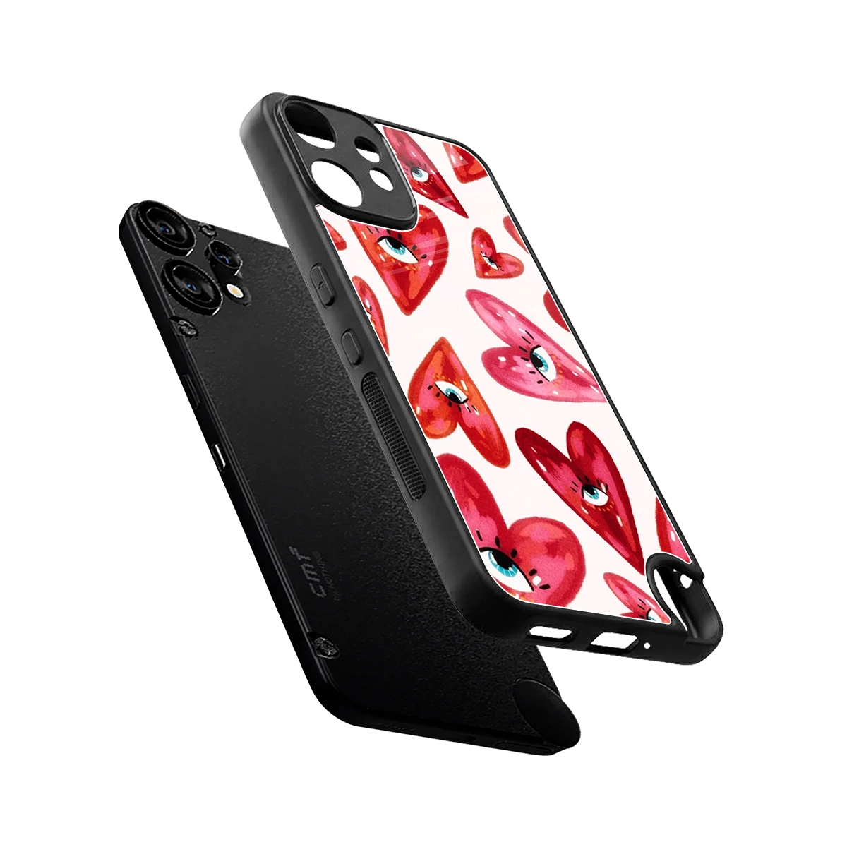 Lash Love sleek cmf nothing phone 2 pro cover with tempered glass back and TPU edges