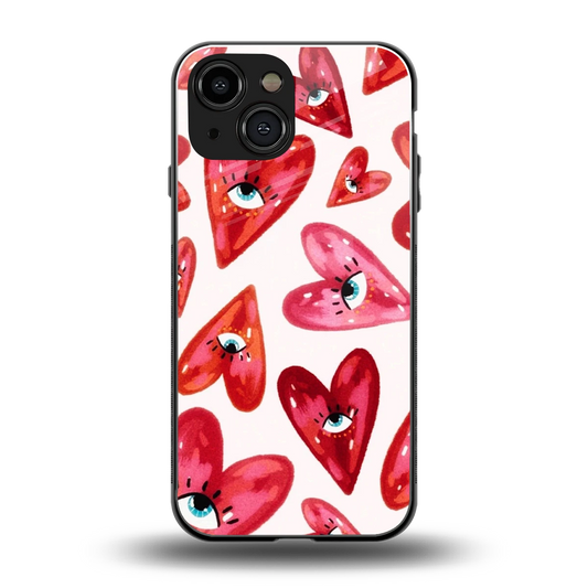 Lash Love back phone cover | glass case for iphone 13 mini