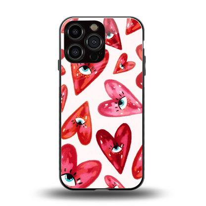 Lash Love back phone cover | glass case for iphone 14 pro max