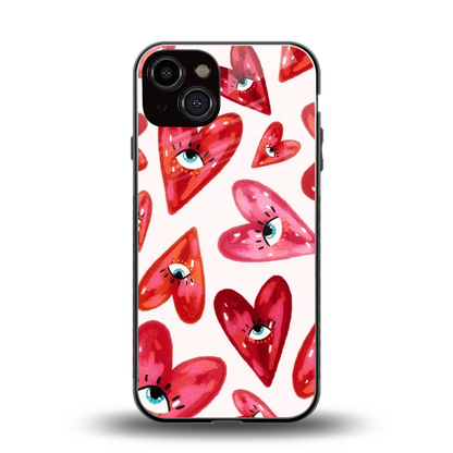 Lash Love back phone cover | glass case for iphone 14