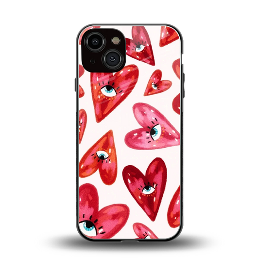 Lash Love back phone cover | glass case for iphone 14