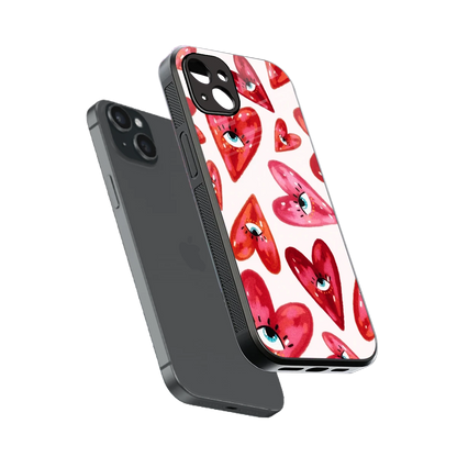 Lash Love sleek iphone 14 plus cover with tempered glass back and TPU edges