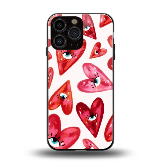 Lash Love back phone cover | glass case for iphone 15 pro max