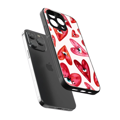 Lash Love sleek iphone 15 pro max cover with tempered glass back and TPU edges