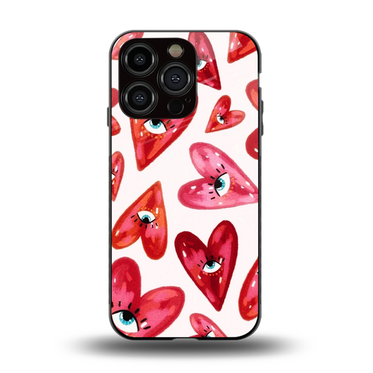 Lash Love back phone cover | glass case for iphone 15 pro