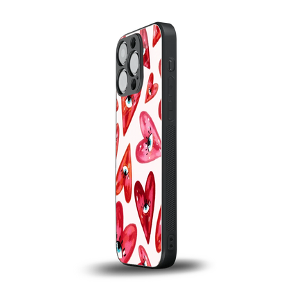 Lash Love iphone 15 pro mobile cover | shockproof glass phone case