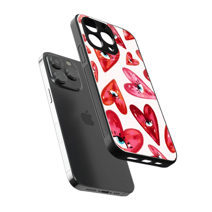 Lash Love sleek iphone 15 pro cover with tempered glass back and TPU edges