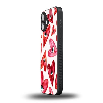 Lash Love iphone 16 plus mobile cover | shockproof glass phone case