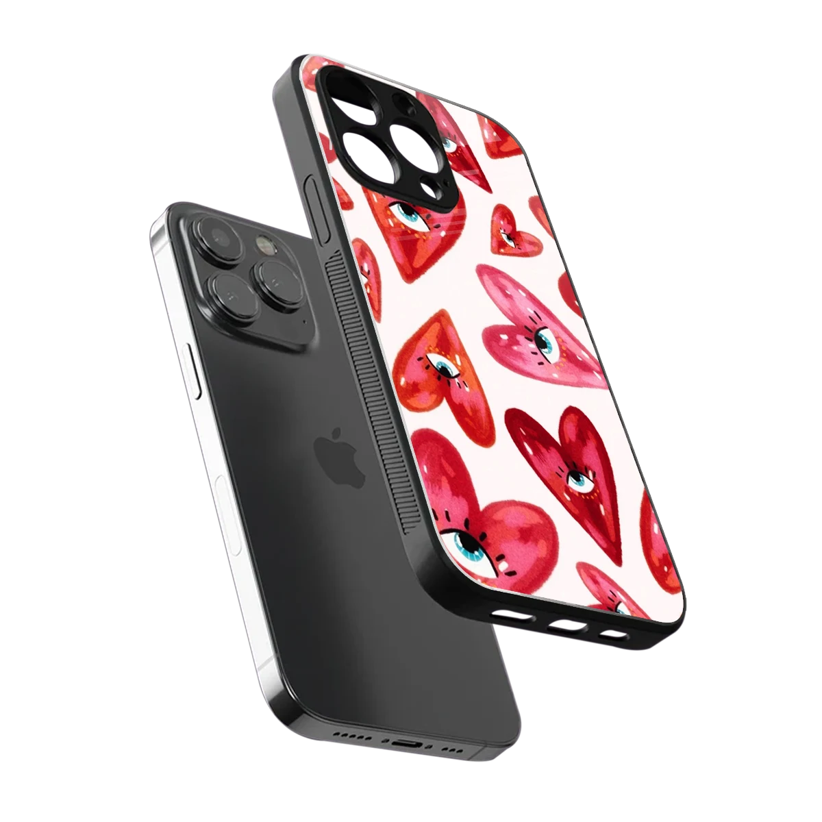 Lash Love sleek iphone 16 pro max cover with tempered glass back and TPU edges