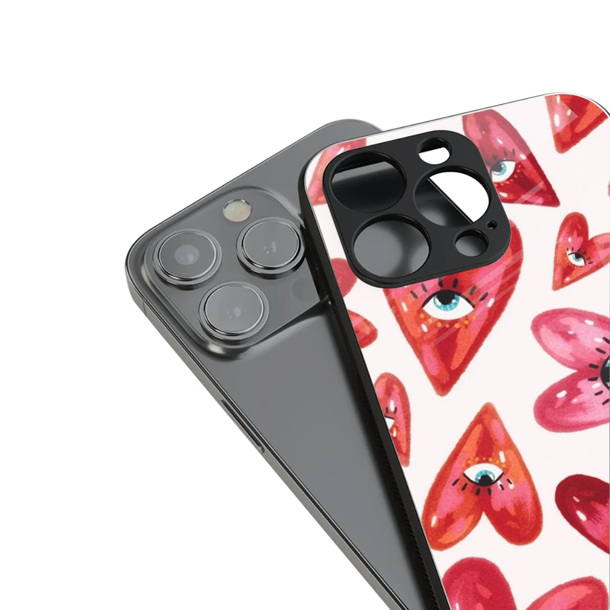 Lash Love stylish phone case for iphone 15 pro max | glossy glass and slim fit