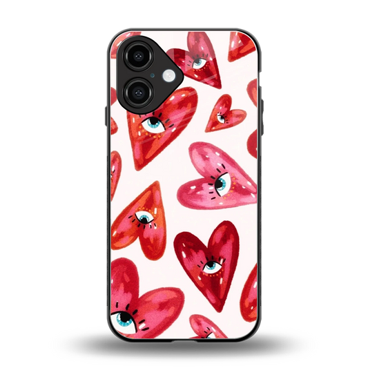 Lash Love back phone cover | glass case for iphone 16