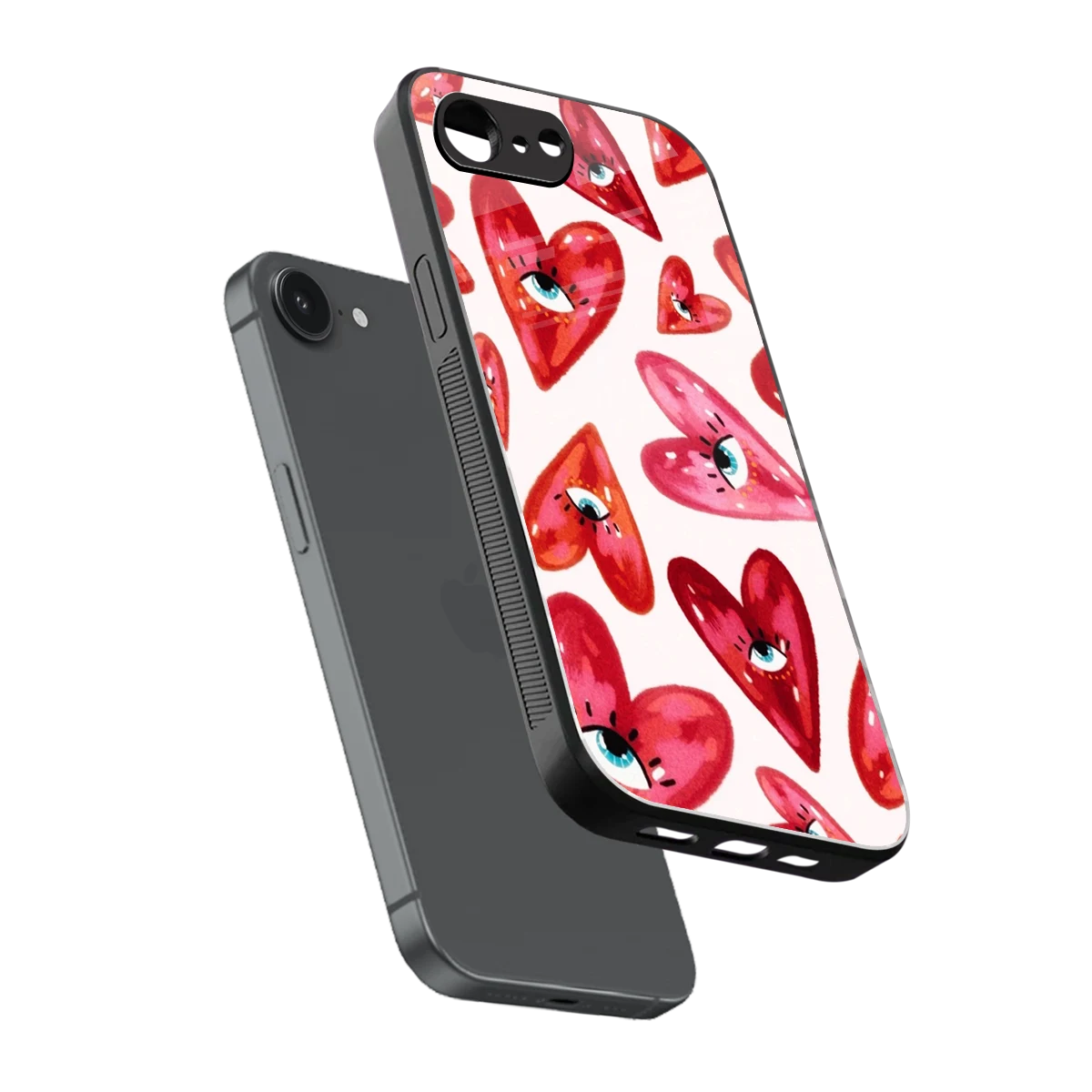 Lash Love sleek iphone 16e cover with tempered glass back and TPU edges