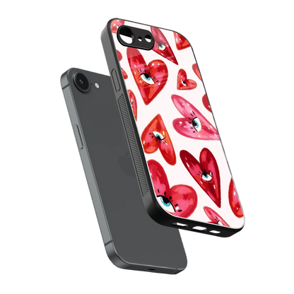 Lash Love sleek iphone 16e cover with tempered glass back and TPU edges