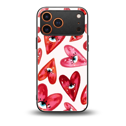 Lash Love back phone cover | glass case for iphone 17 pro max