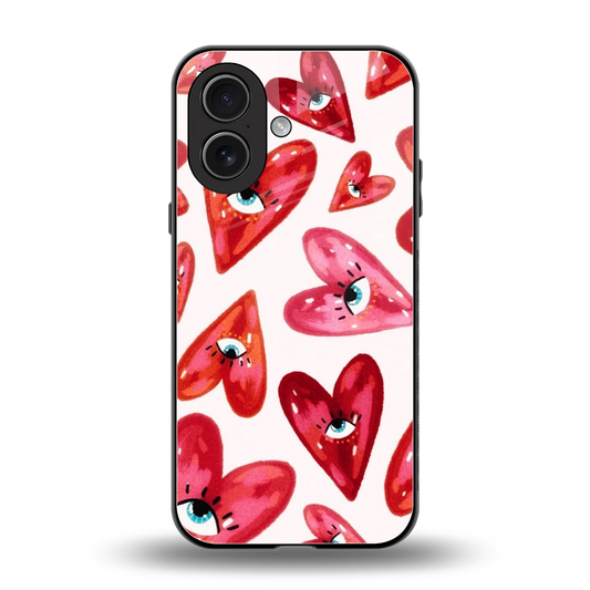 Lash Love back phone cover | glass case for iphone 17