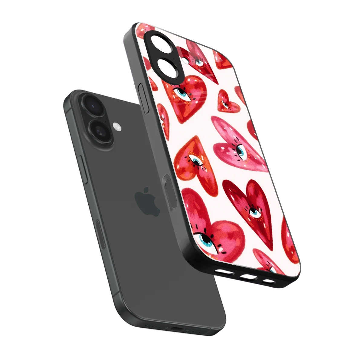Lash Love sleek iphone 17 cover with tempered glass back and TPU edges