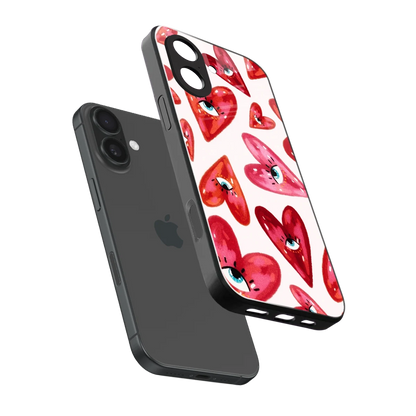 Lash Love sleek iphone 17 cover with tempered glass back and TPU edges