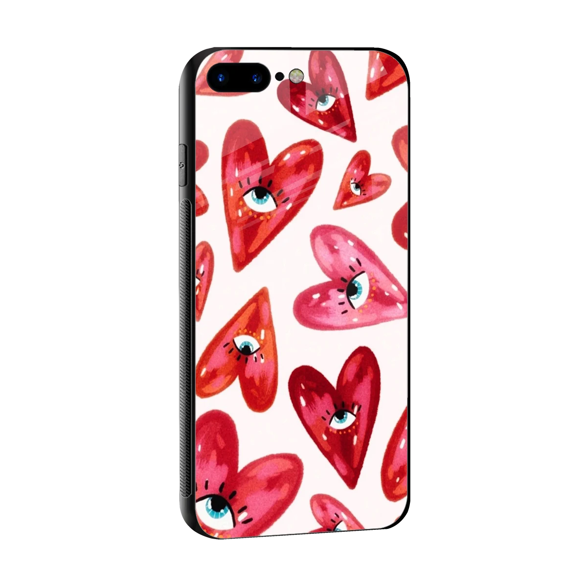 Lash Love sleek iphone 8 plus cover with tempered glass back and TPU edges