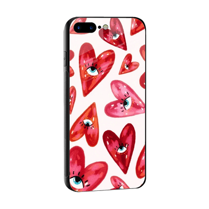 Lash Love sleek iphone 8 plus cover with tempered glass back and TPU edges