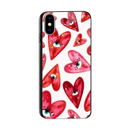 Lash Love sleek iphone xs cover with tempered glass back and TPU edges