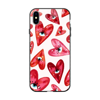 Lash Love back phone cover | glass case for iphone xs max