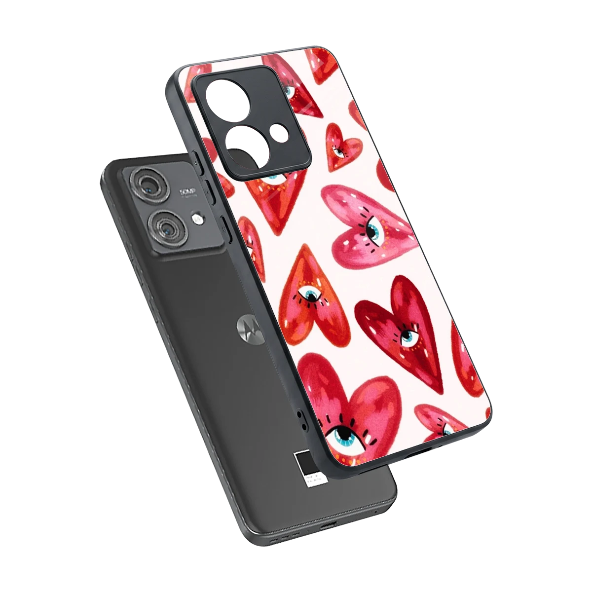 Lash Love sleek motorola edge 40 neo 5g cover with tempered glass back and TPU edges