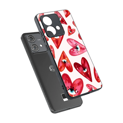 Lash Love sleek motorola edge 40 neo 5g cover with tempered glass back and TPU edges