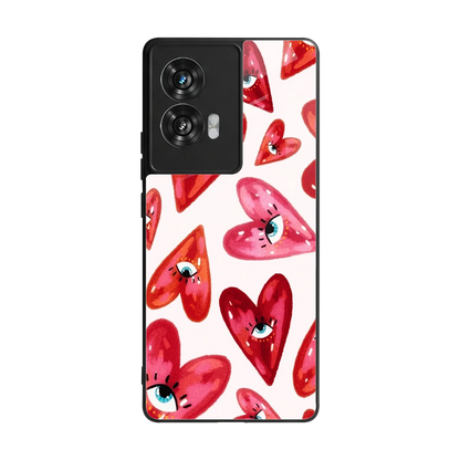 Lash Love back phone cover | glass case for motorola edge 50 fusion