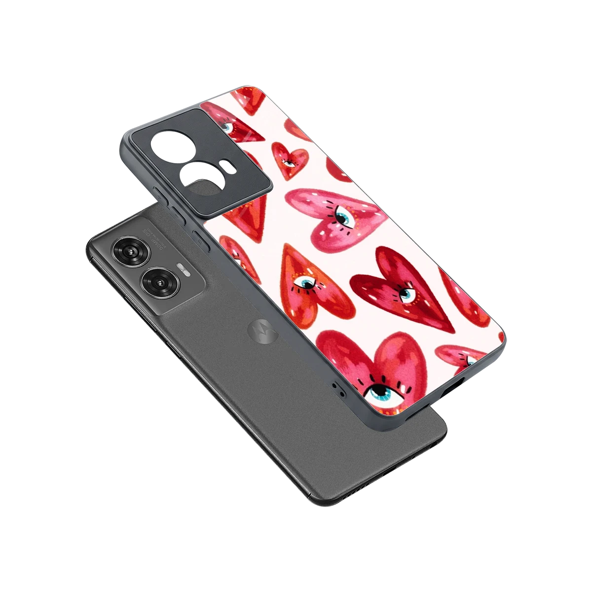 Lash Love sleek motorola edge 50 fusion cover with tempered glass back and TPU edges