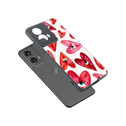 Lash Love sleek motorola edge 50 fusion cover with tempered glass back and TPU edges