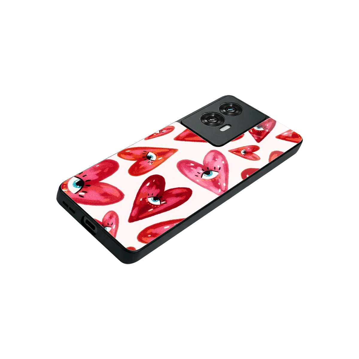 Lash Love stylish phone case for motorola edge 50 fusion | glossy glass and slim fit