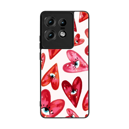 Lash Love back phone cover | glass case for motorola edge 50 pro
