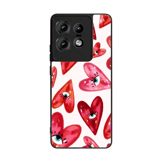Lash Love back phone cover | glass case for motorola edge 50 pro