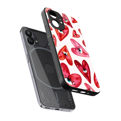 Lash Love sleek nothing phone 1 cover with tempered glass back and TPU edges