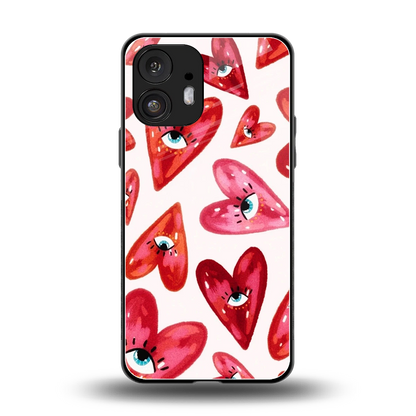 Lash Love back phone cover | glass case for nothing phone 2