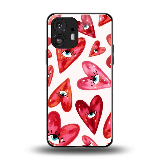 Lash Love back phone cover | glass case for nothing phone 2