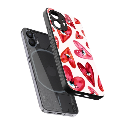 Lash Love sleek nothing phone 2 cover with tempered glass back and TPU edges