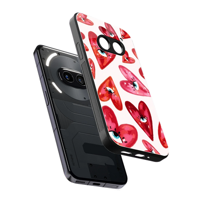 Lash Love sleek nothing phone 2a cover with tempered glass back and TPU edges