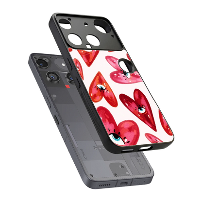 Lash Love sleek nothing phone 3 cover with tempered glass back and TPU edges