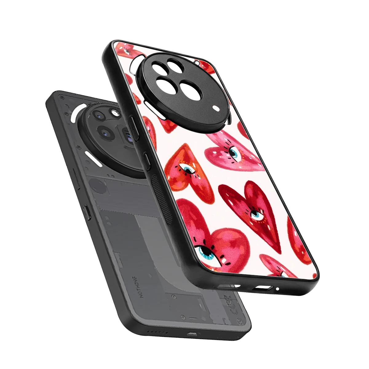 Lash Love sleek nothing phone 3a pro cover with tempered glass back and TPU edges