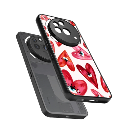 Lash Love sleek nothing phone 3a pro cover with tempered glass back and TPU edges