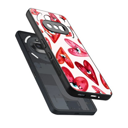 Lash Love sleek nothing phone 3a cover with tempered glass back and TPU edges