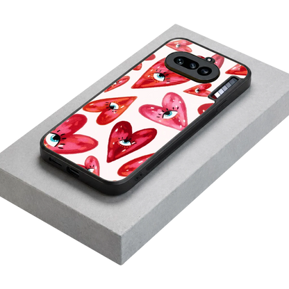 Lash Love stylish phone case for nothing phone 4a | glossy glass and slim fit